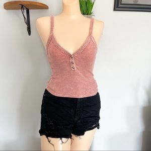 LOVE CULTURE RIBBED TANK TOP